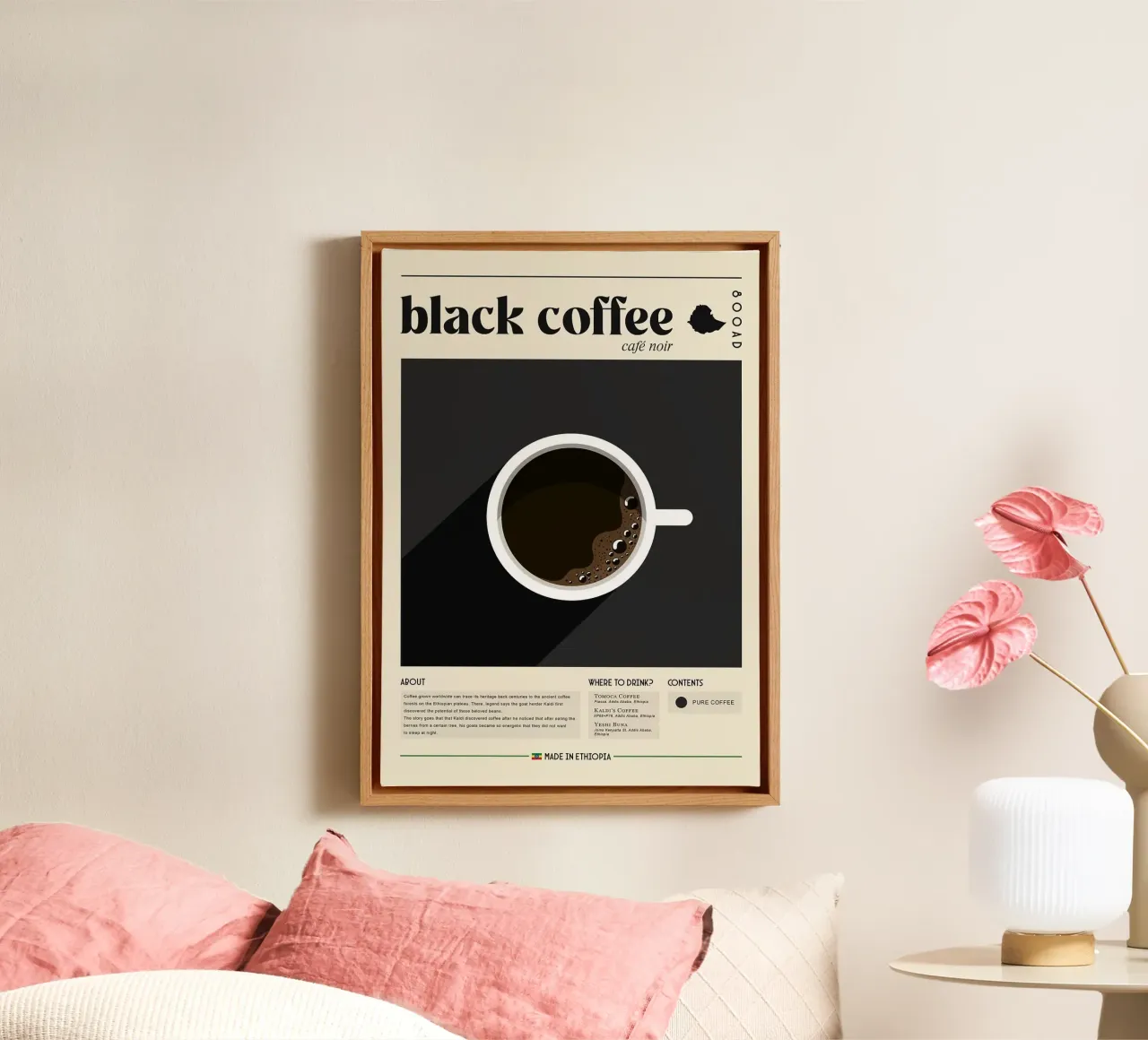 caffè nero tela con Cornice a cassetta da Luke Yaeger