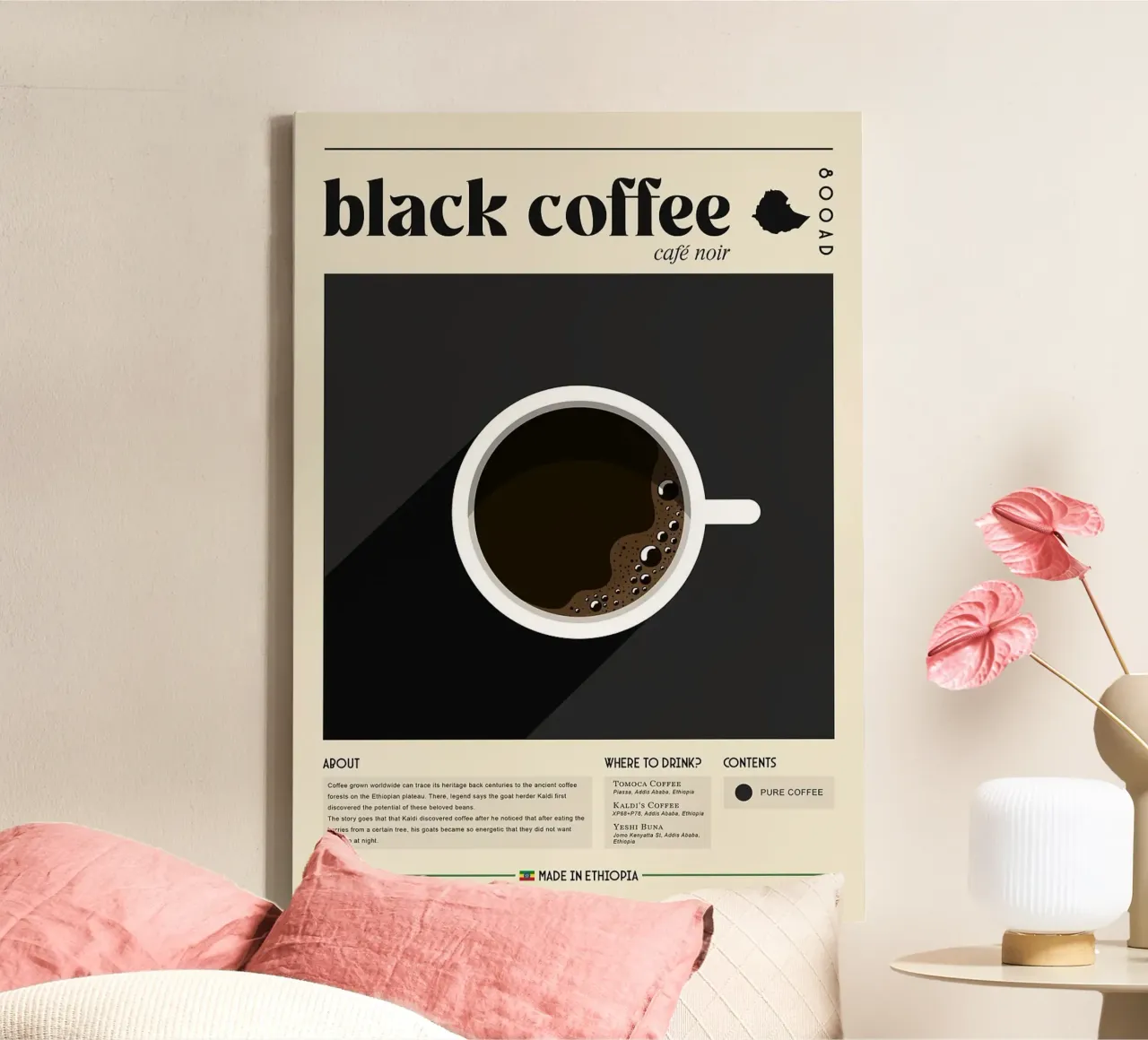 caffè nero tela con Cornice a cassetta da Luke Yaeger