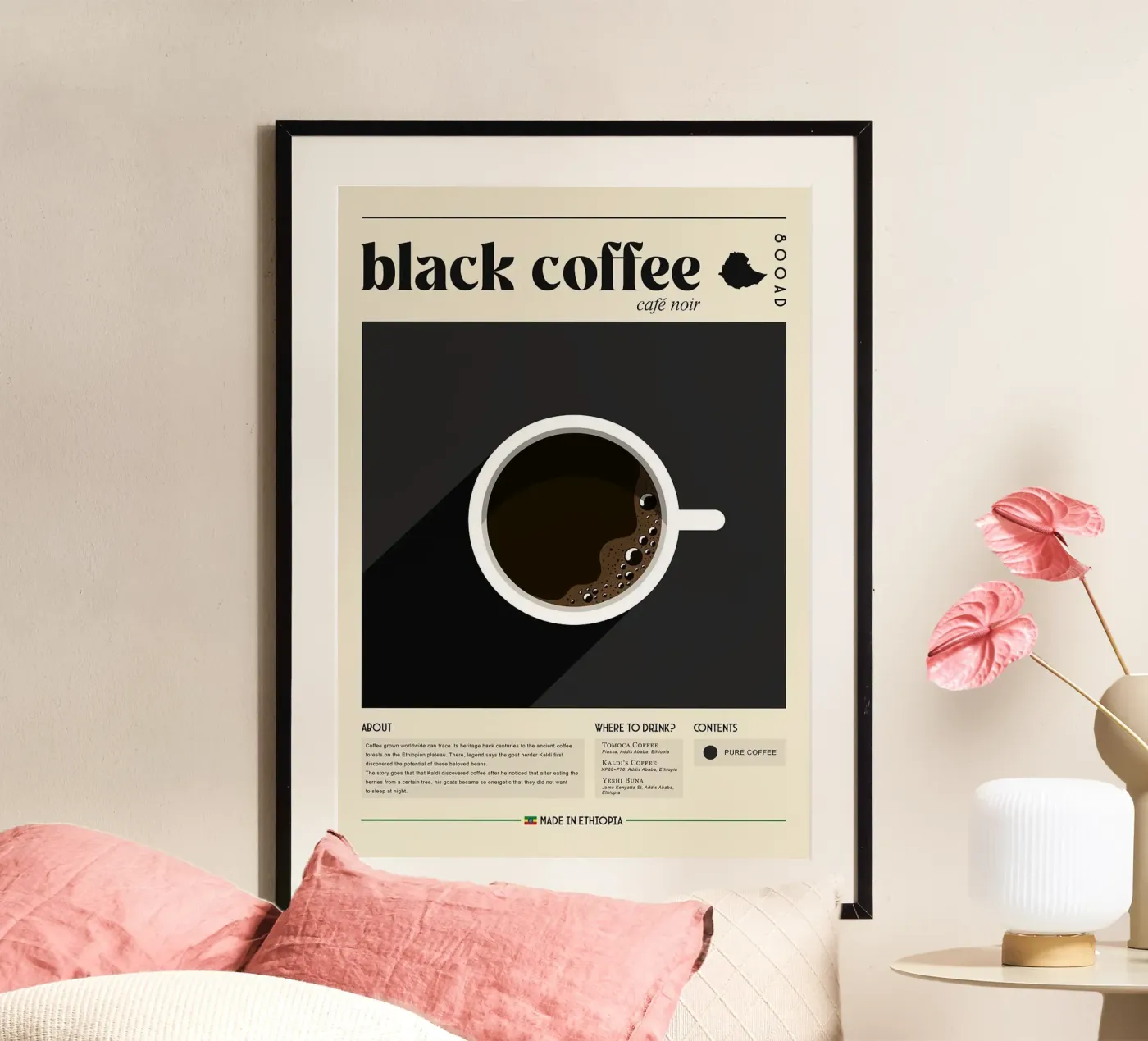 zwarte koffie poster van Luke Yaeger