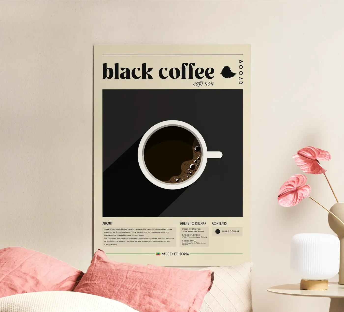 zwarte koffie poster van Luke Yaeger