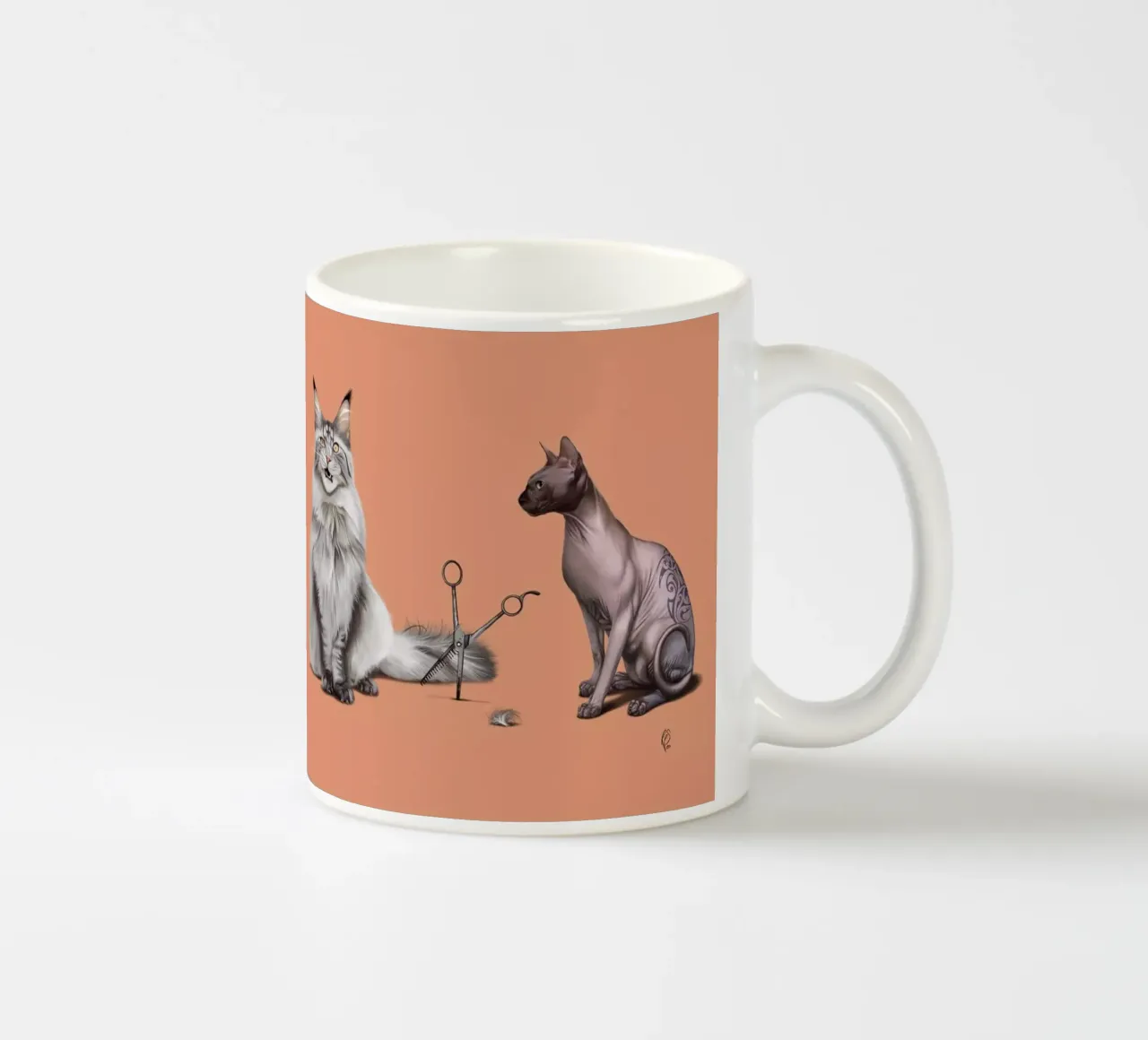 Cut (Colour) tazza in ceramica da Rob Art | Illustration