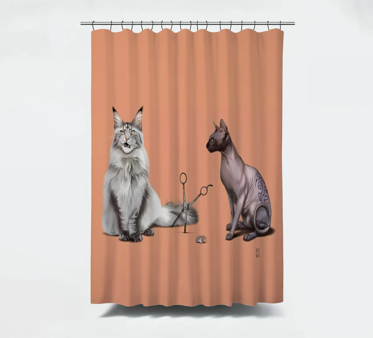 Cut (Colour) tenda da doccia da Rob Art | Illustration