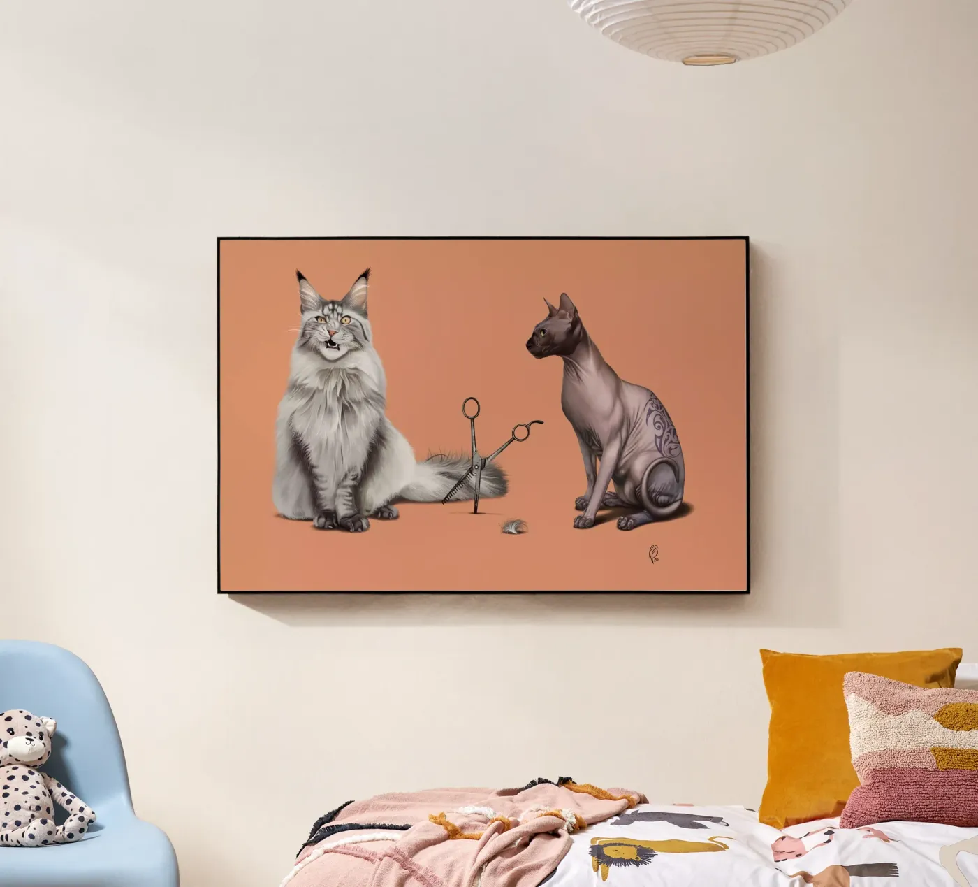 Cut (Colour) acryl van Rob Art | Illustration