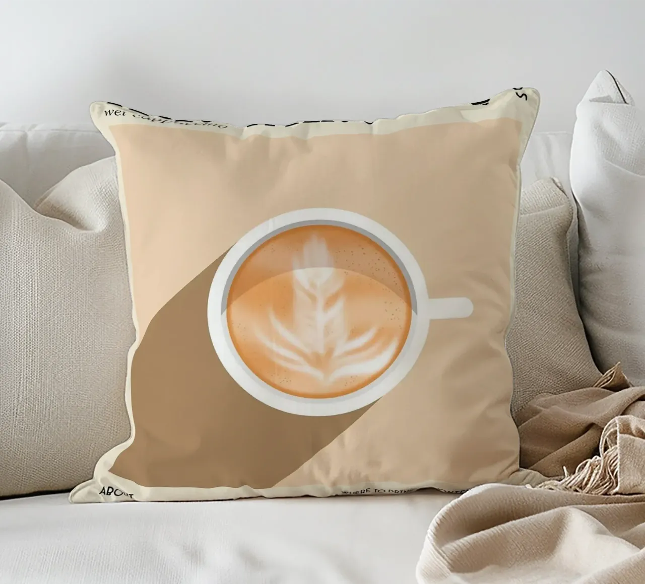 caffè latte art cuscino da Luke Yaeger