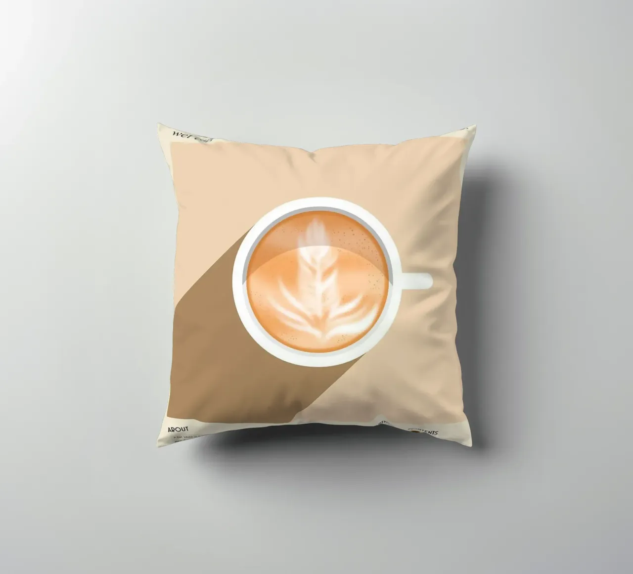 caffè latte art cuscino da Luke Yaeger