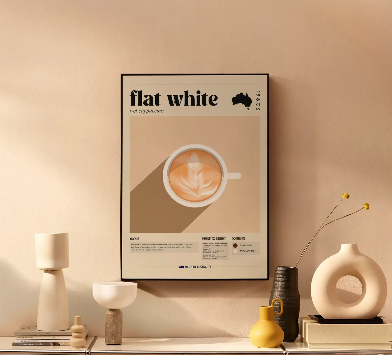 caffè latte art alluminio dibond da Luke Yaeger