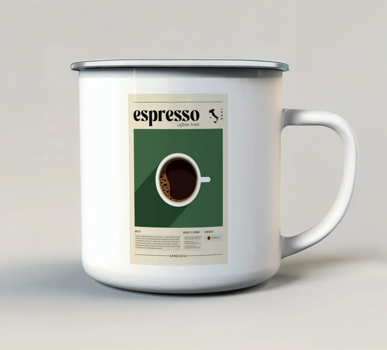 tazza da caffè espresso tazza in smalto da Luke Yaeger