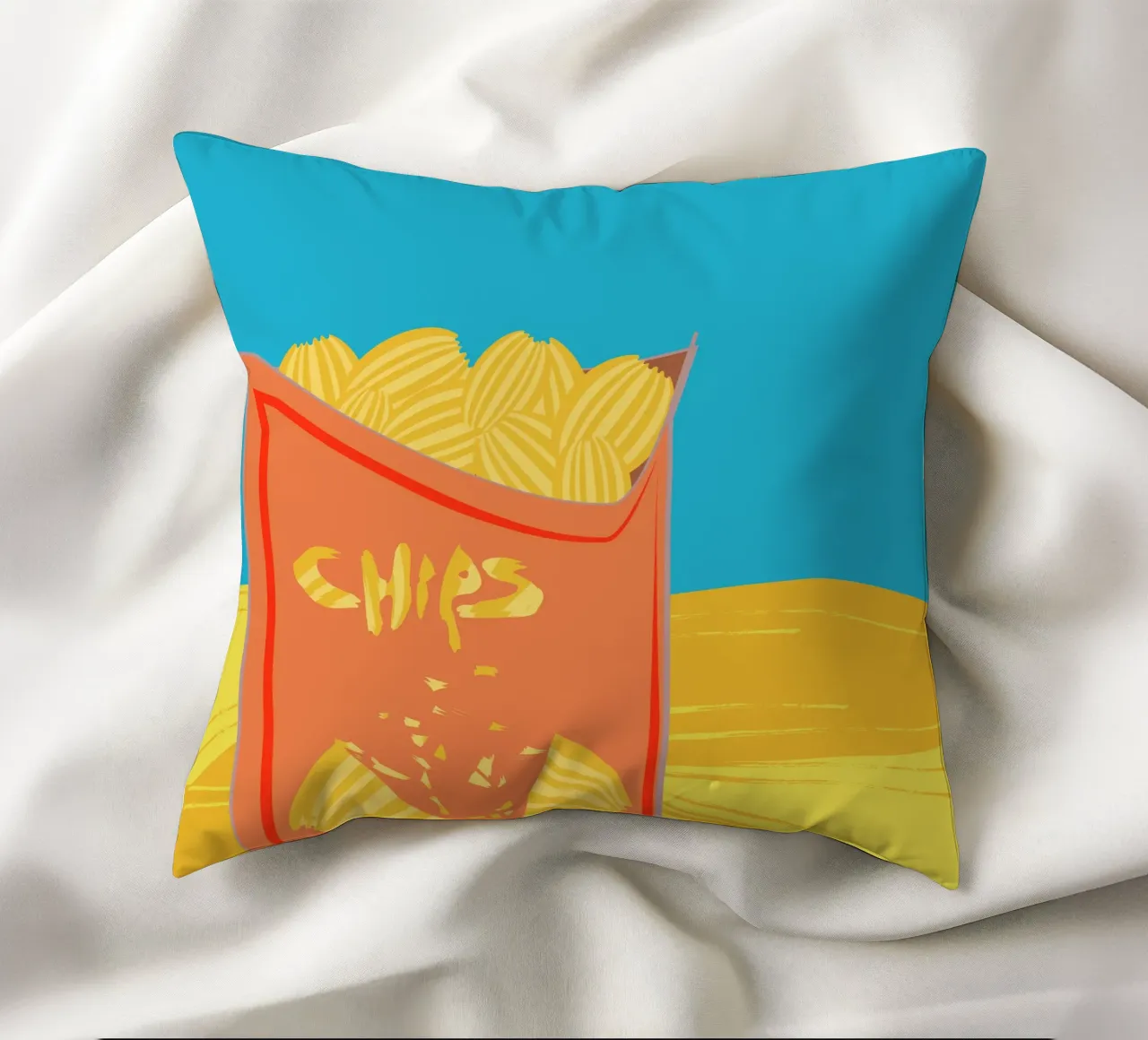Patatine fritte Goéland cuscino da Design Plaisirs