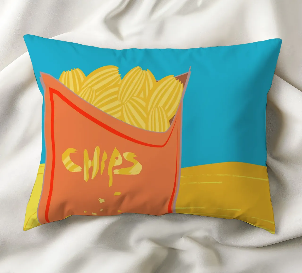 Patatine fritte Goéland cuscino da Design Plaisirs