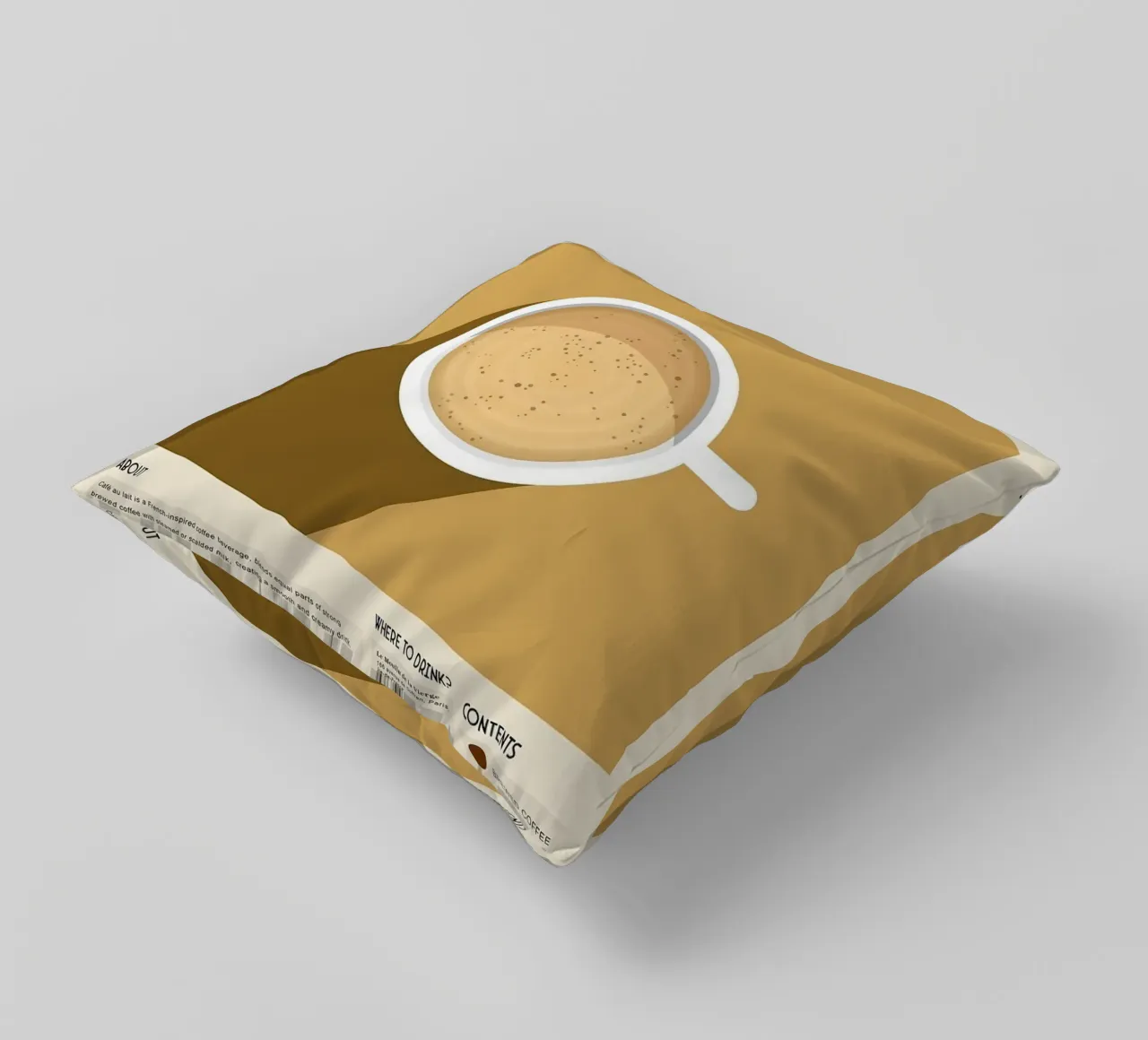 caffè con latte cuscino da Luke Yaeger