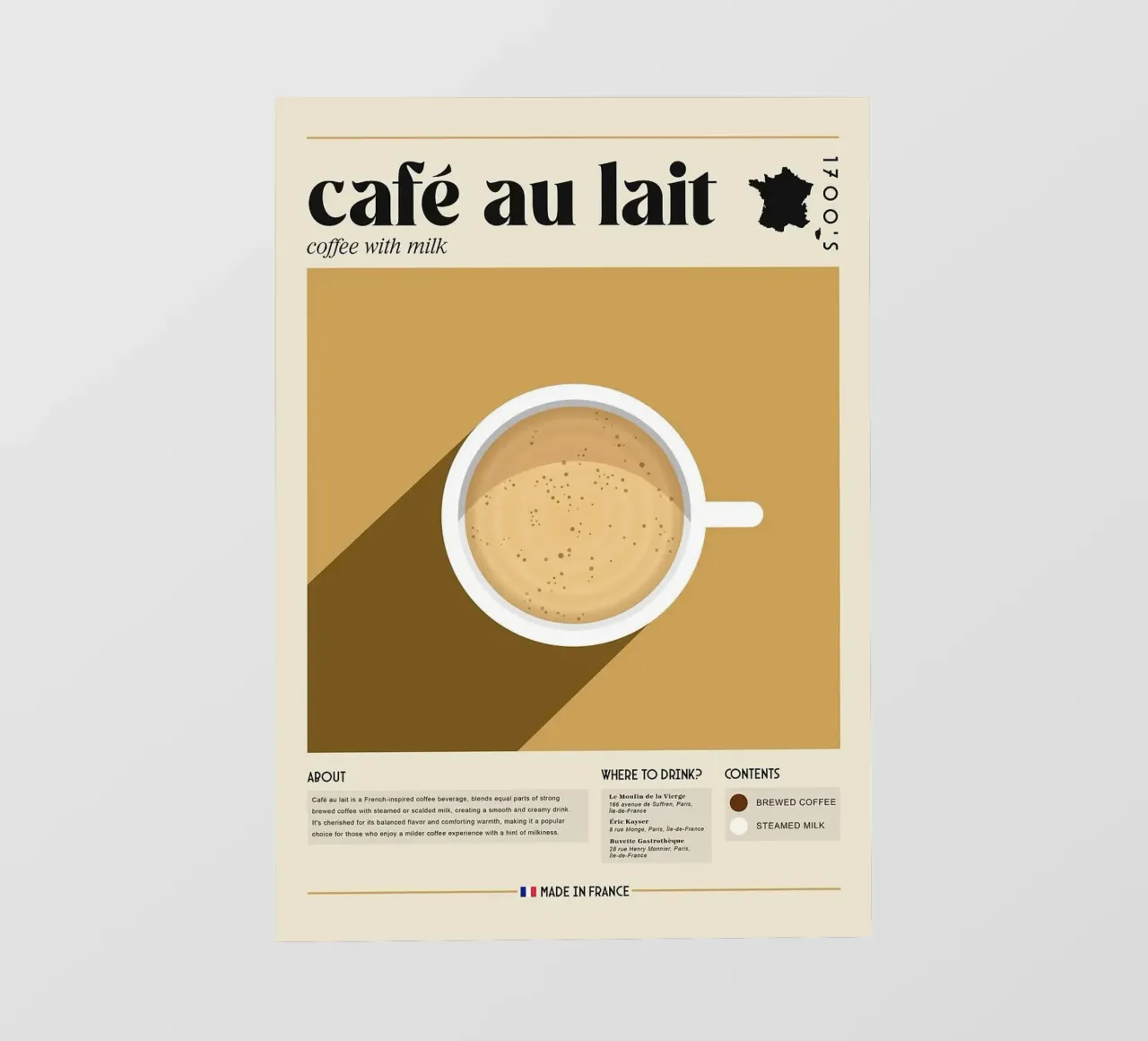 caffè con latte pellicola backlit da Luke Yaeger