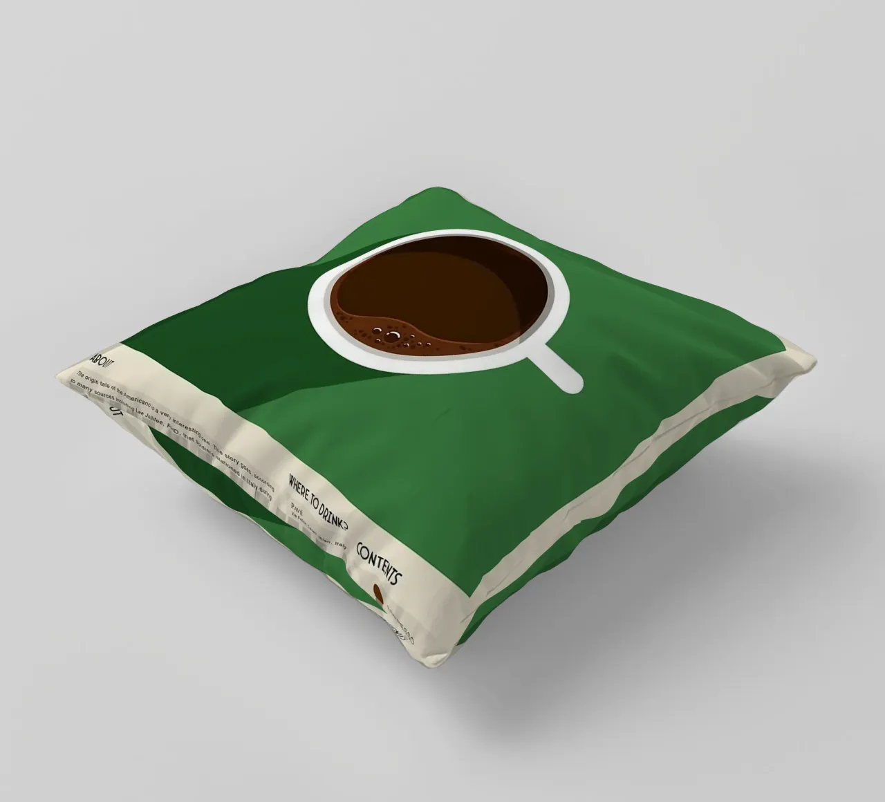 caffè americano cuscino da Luke Yaeger