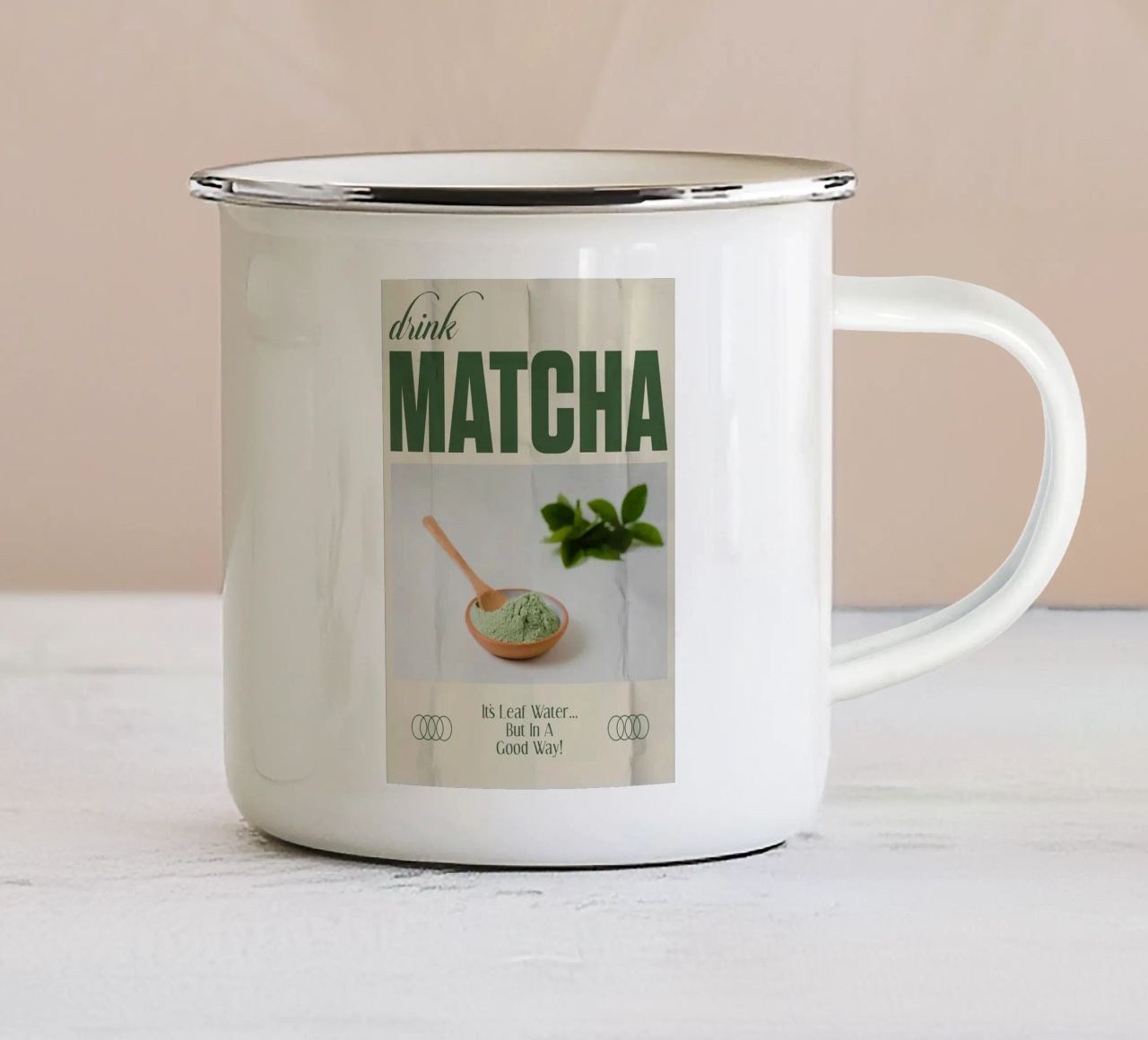 tè verde matcha tazza in smalto da Luke Yaeger