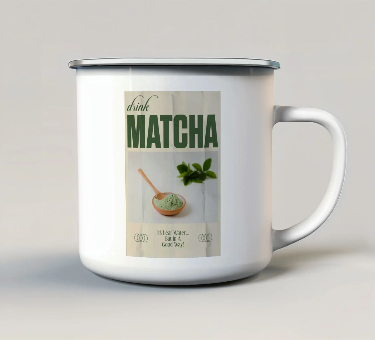 tè verde matcha tazza in smalto da Luke Yaeger