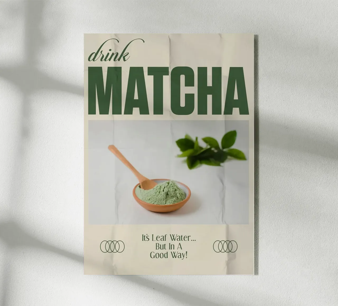 matcha green tea acrylic glass by Luke Yaeger