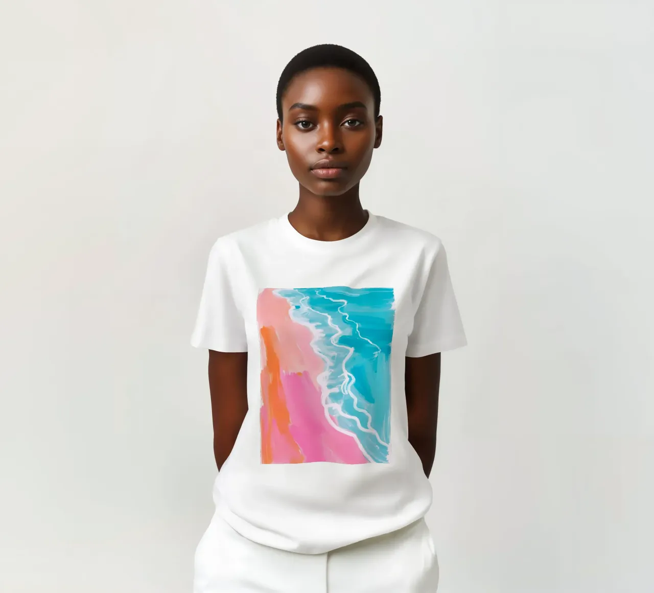 Sulla spiaggia t-shirt da Ohkimiko