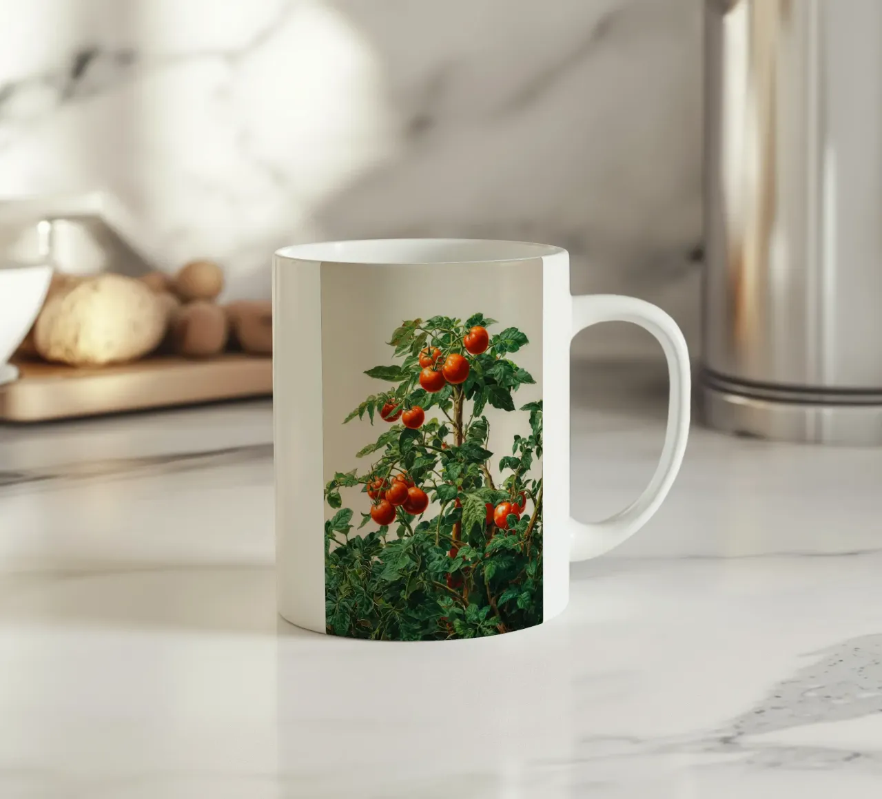 pianta di pomodoro tazza in ceramica da Luke Yaeger