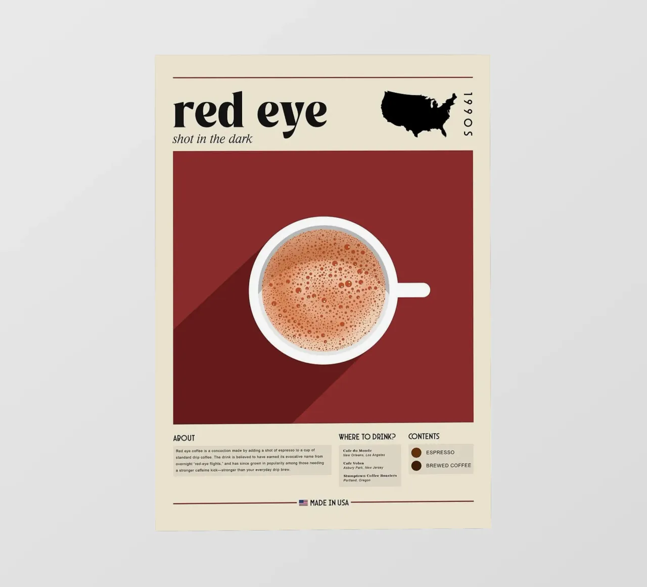 caffè occhi rossi telo in pvc da Luke Yaeger