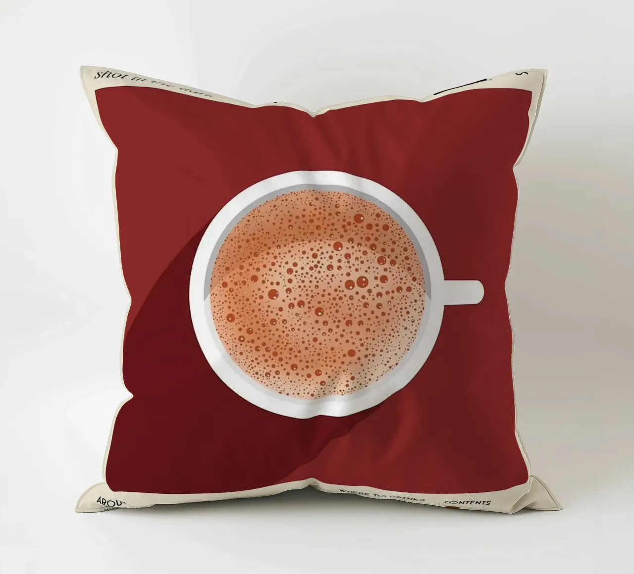 caffè occhi rossi cuscino da Luke Yaeger