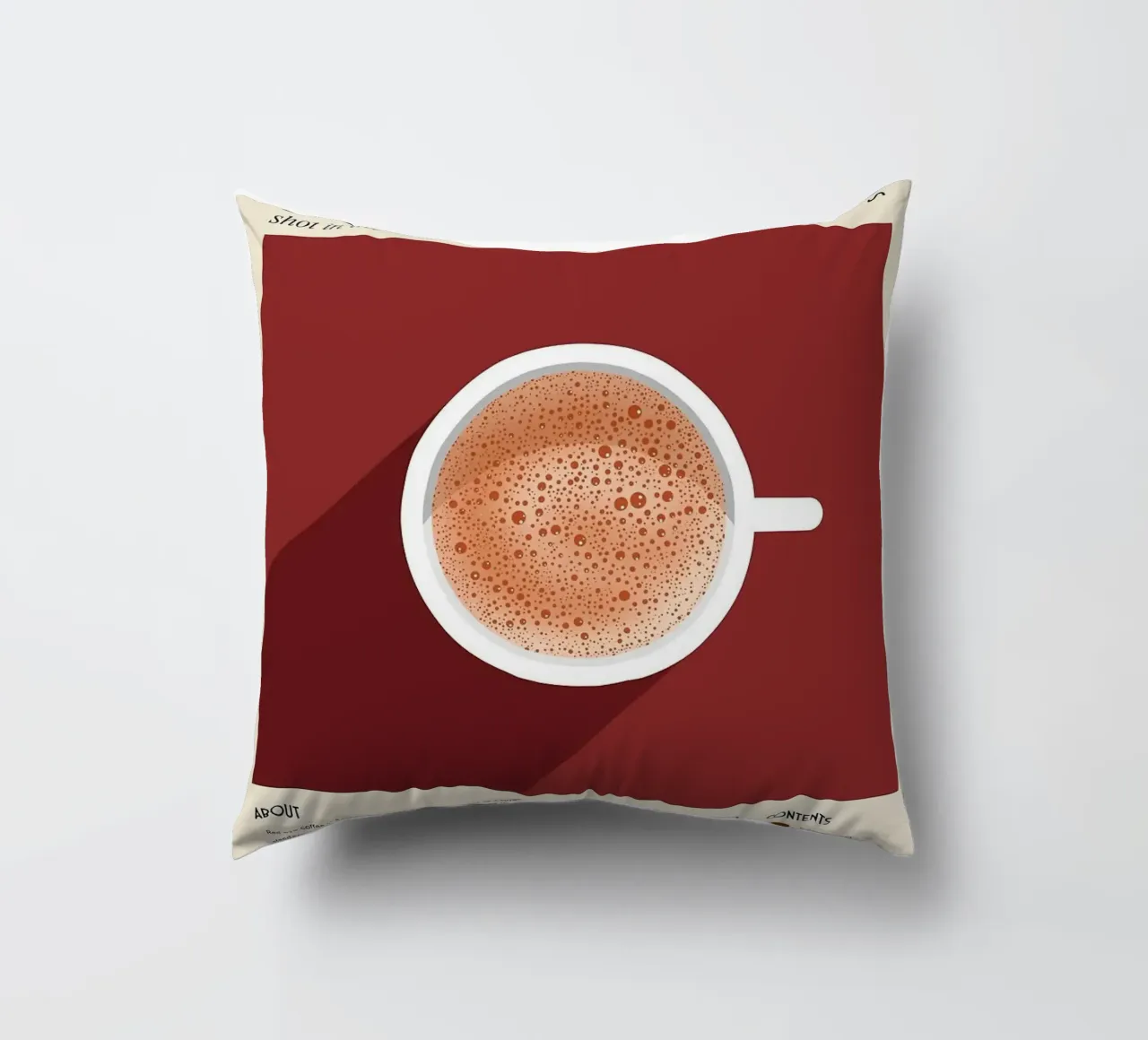 caffè occhi rossi cuscino da Luke Yaeger