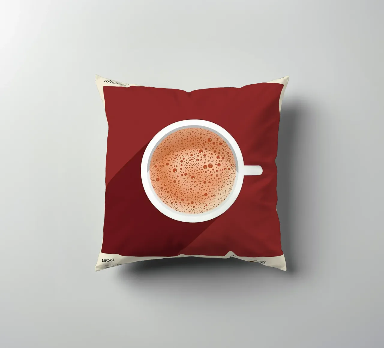 caffè occhi rossi cuscino da Luke Yaeger