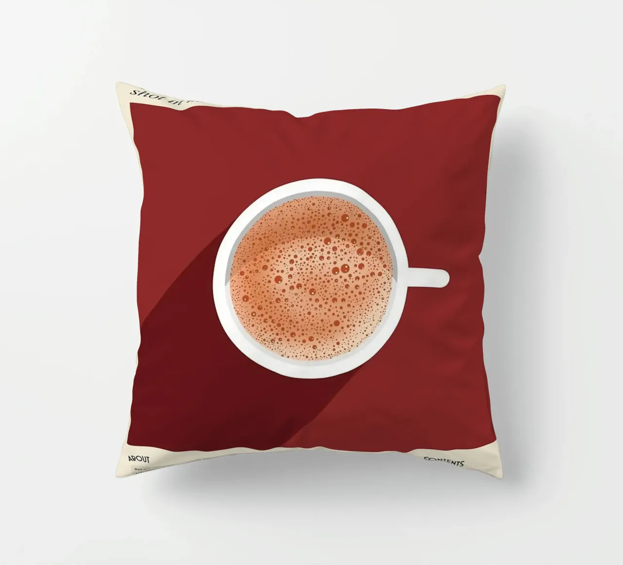 caffè occhi rossi cuscino da Luke Yaeger