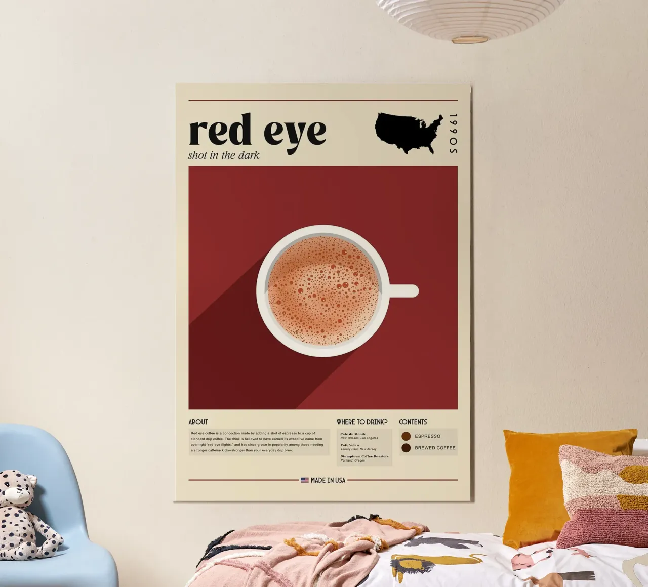 caffè occhi rossi carta hahnemühle da Luke Yaeger