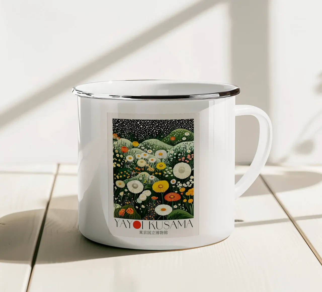 colline fiorite tazza in smalto da Luke Yaeger