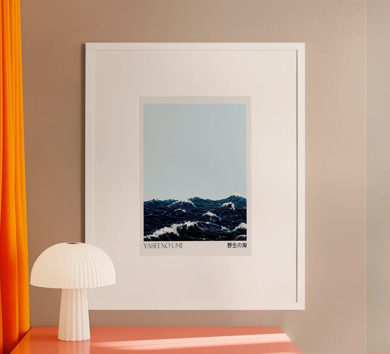 onde oceano poster con telaio in alluminio da Luke Yaeger