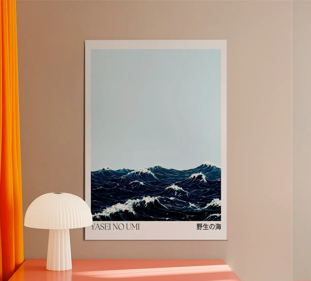 onde oceano poster con telaio in alluminio da Luke Yaeger