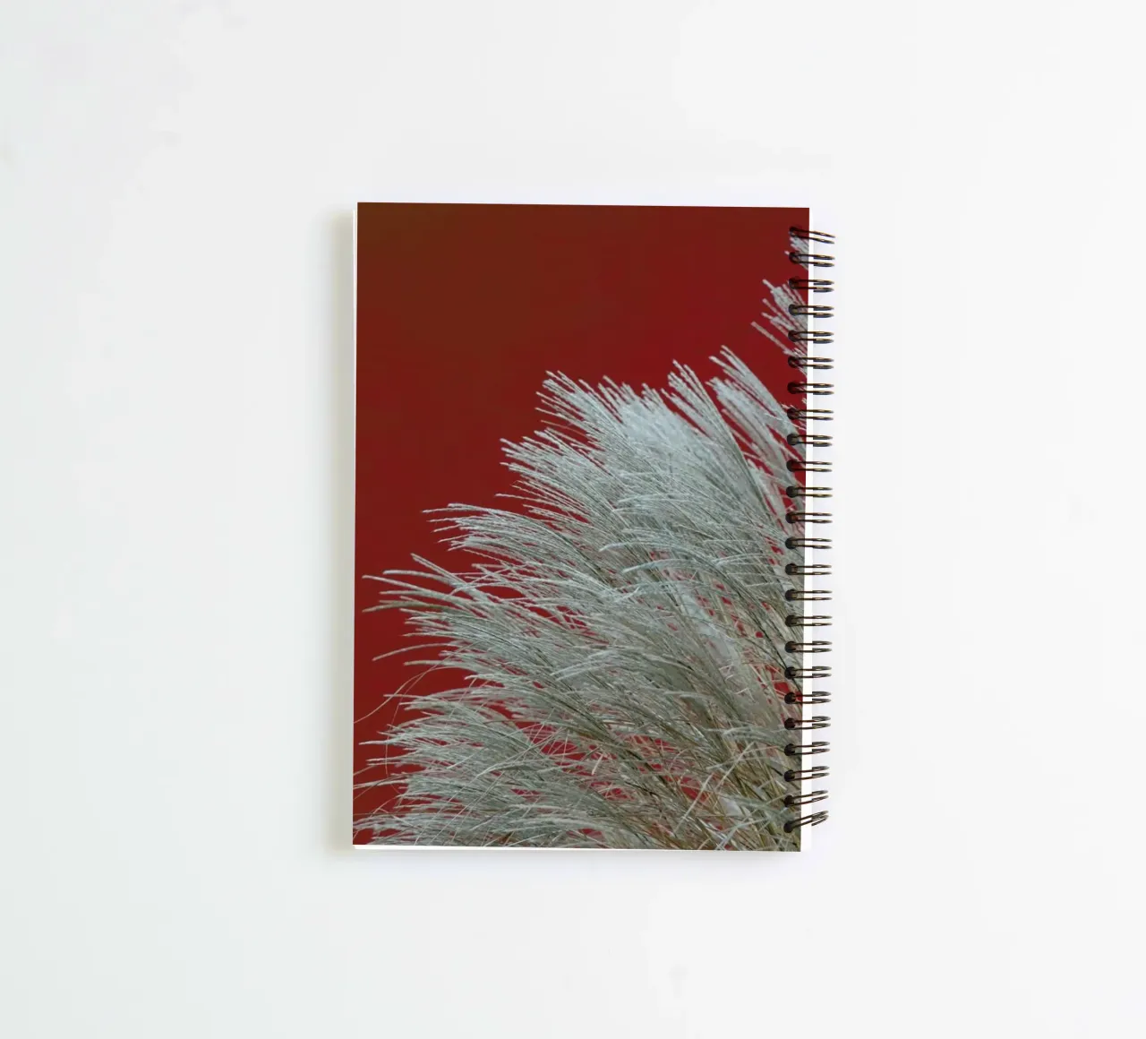 Grasses In The Wind Terracotta spiral notebook by Studio Nahili