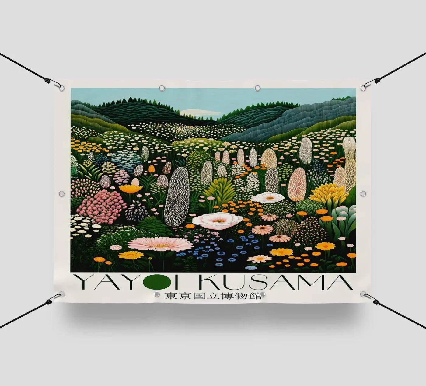 Blumenhügel PVC Plane von Luke Yaeger