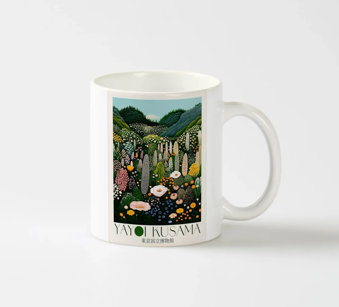 colline fiorite tazza in ceramica da Luke Yaeger