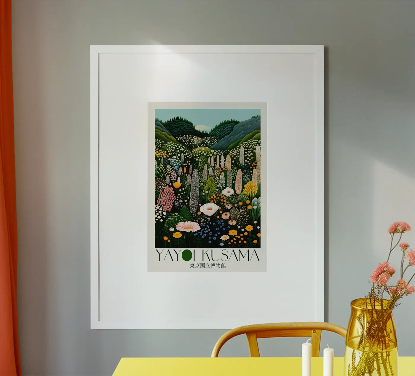 bloemen heuvels poster van Luke Yaeger