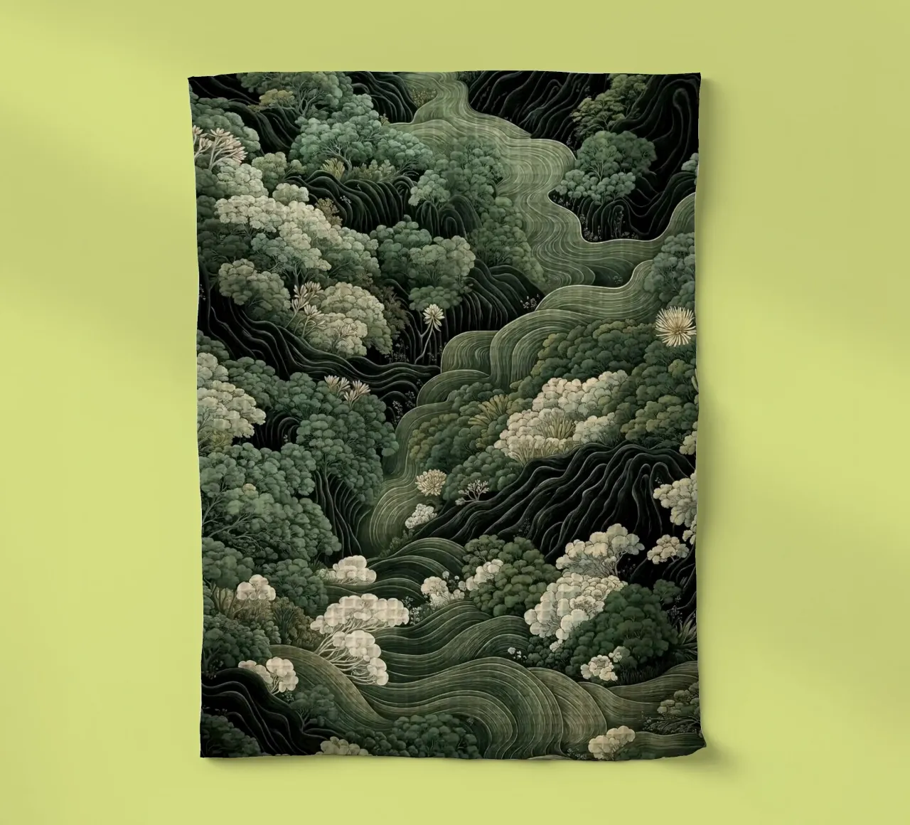 trees foliage tea towel by Luke Yaeger