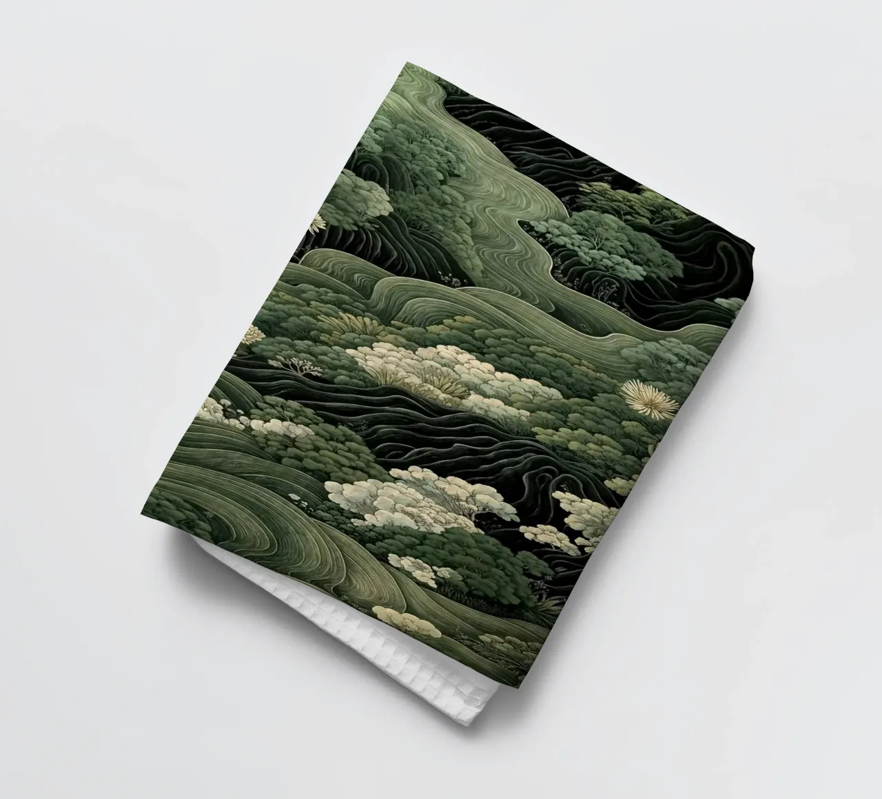 trees foliage tea towel by Luke Yaeger