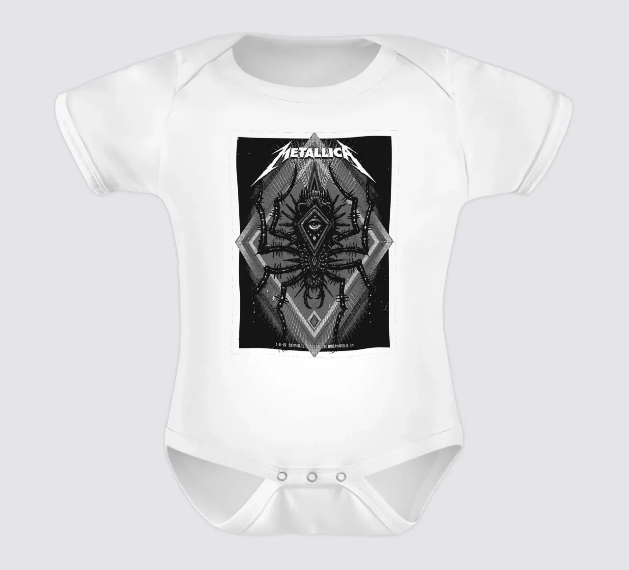 metallica band art short-sleeve baby romper by vanhesling
