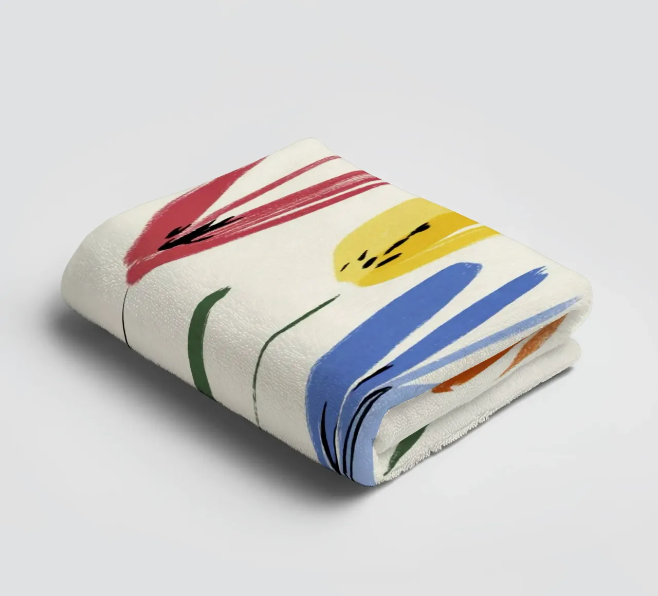 Pradera floral abstracta de colores inspirada en el estilo Matisse toalla de baño de Modern Muse