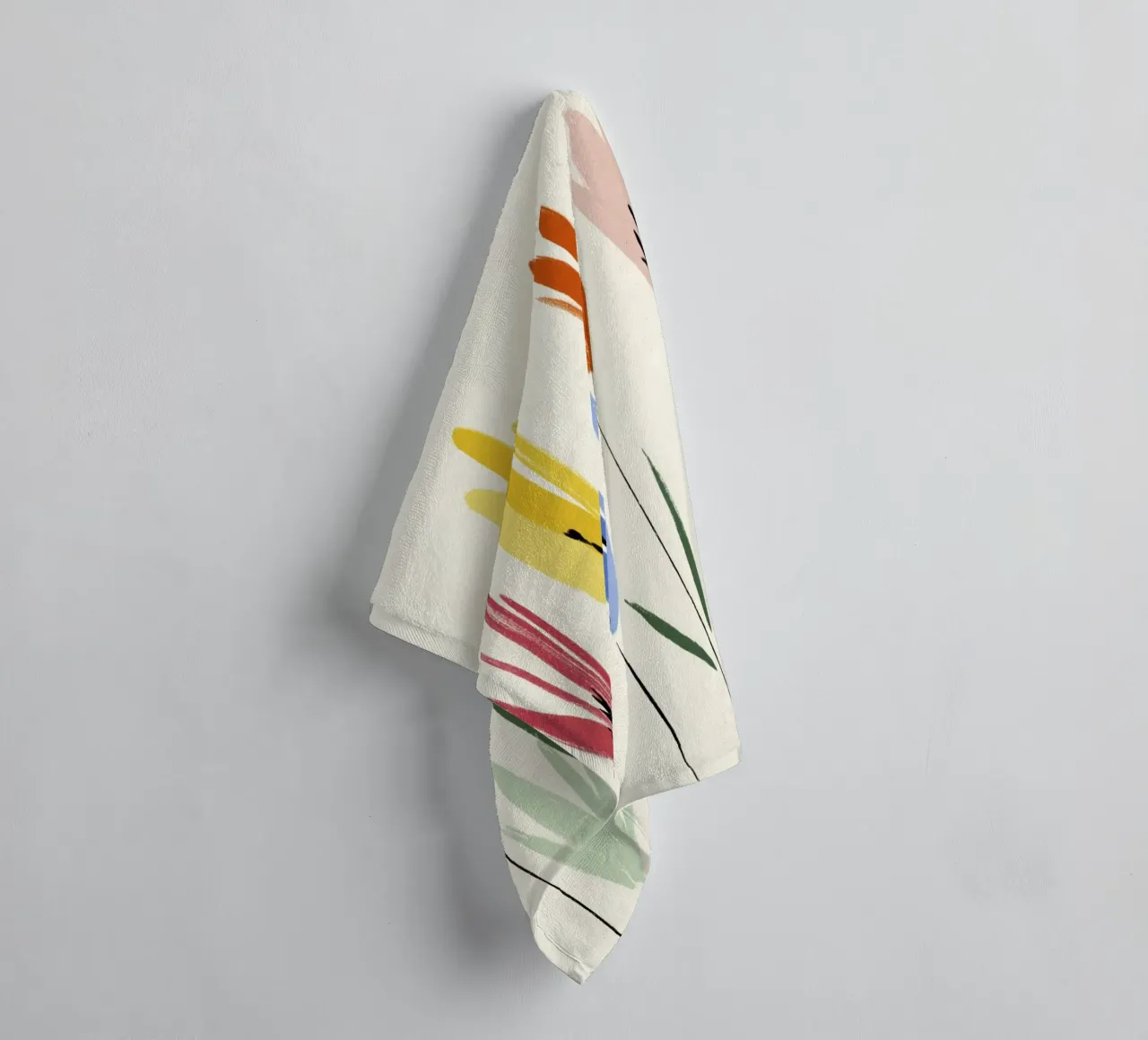 Pradera floral abstracta de colores inspirada en el estilo Matisse toalla de baño de Modern Muse