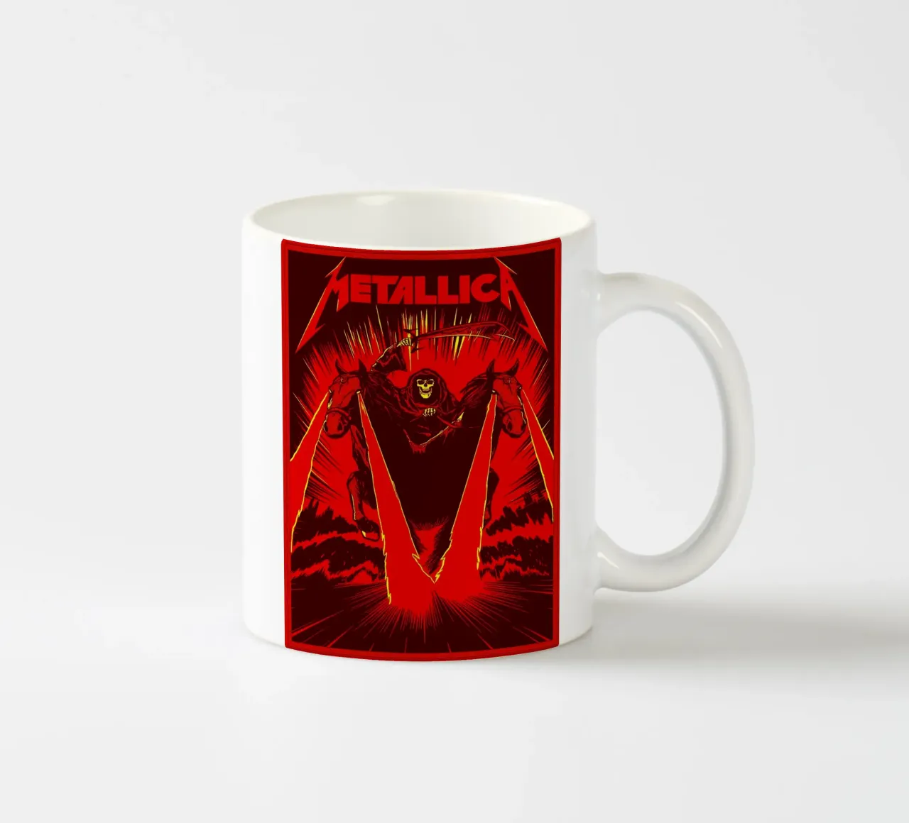 metallica band art ceramic mug by vanhesling