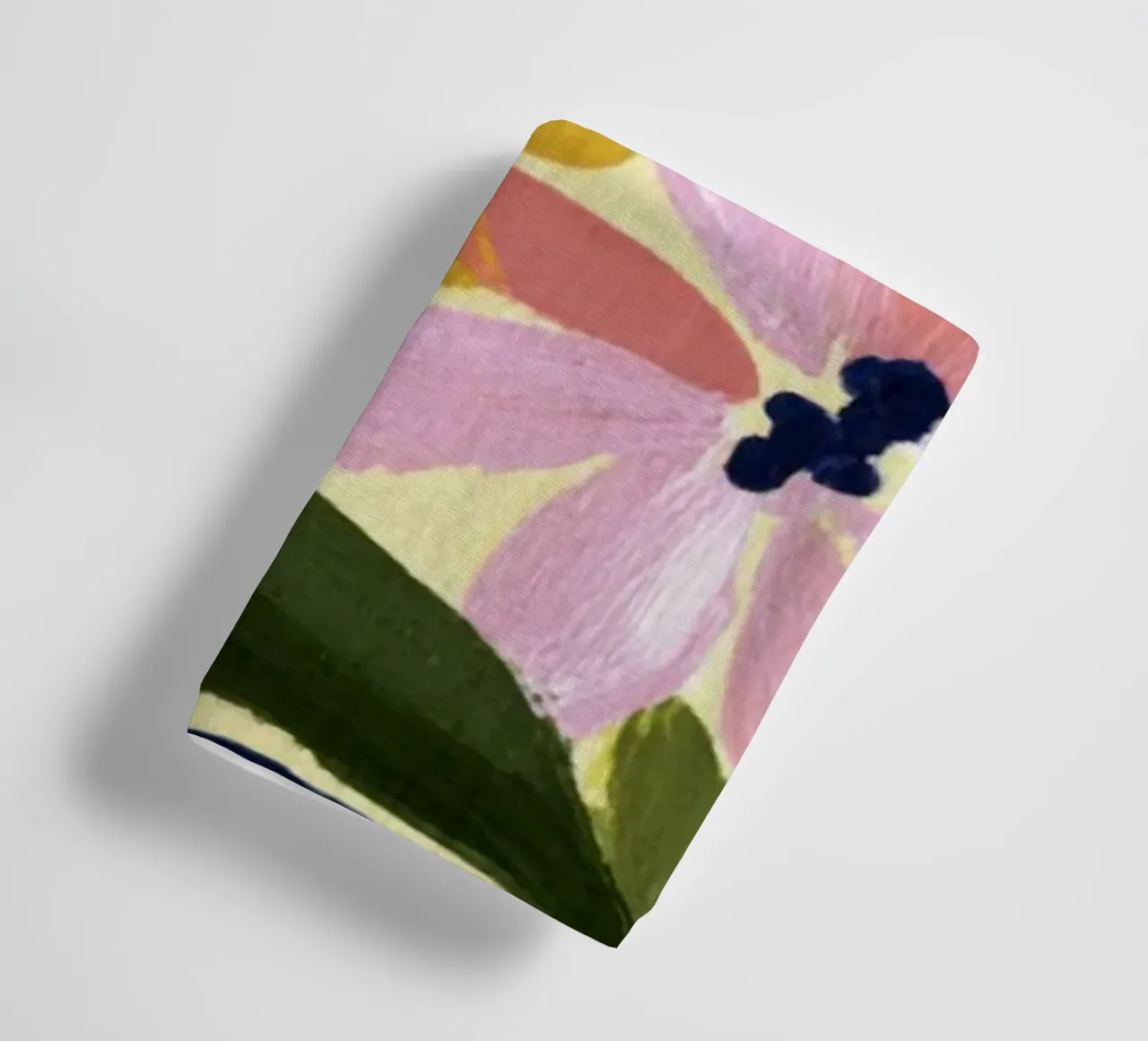 Acrylique abstraite Fleurs Jaune Art rétro moderne du milieu du siècle serviette de bain de Modern Muse