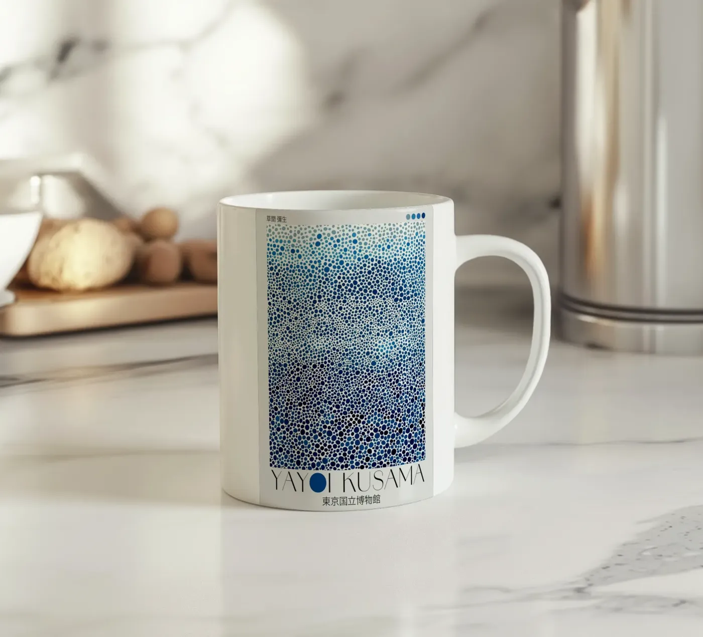 dots circles ceramic mug by Luke Yaeger