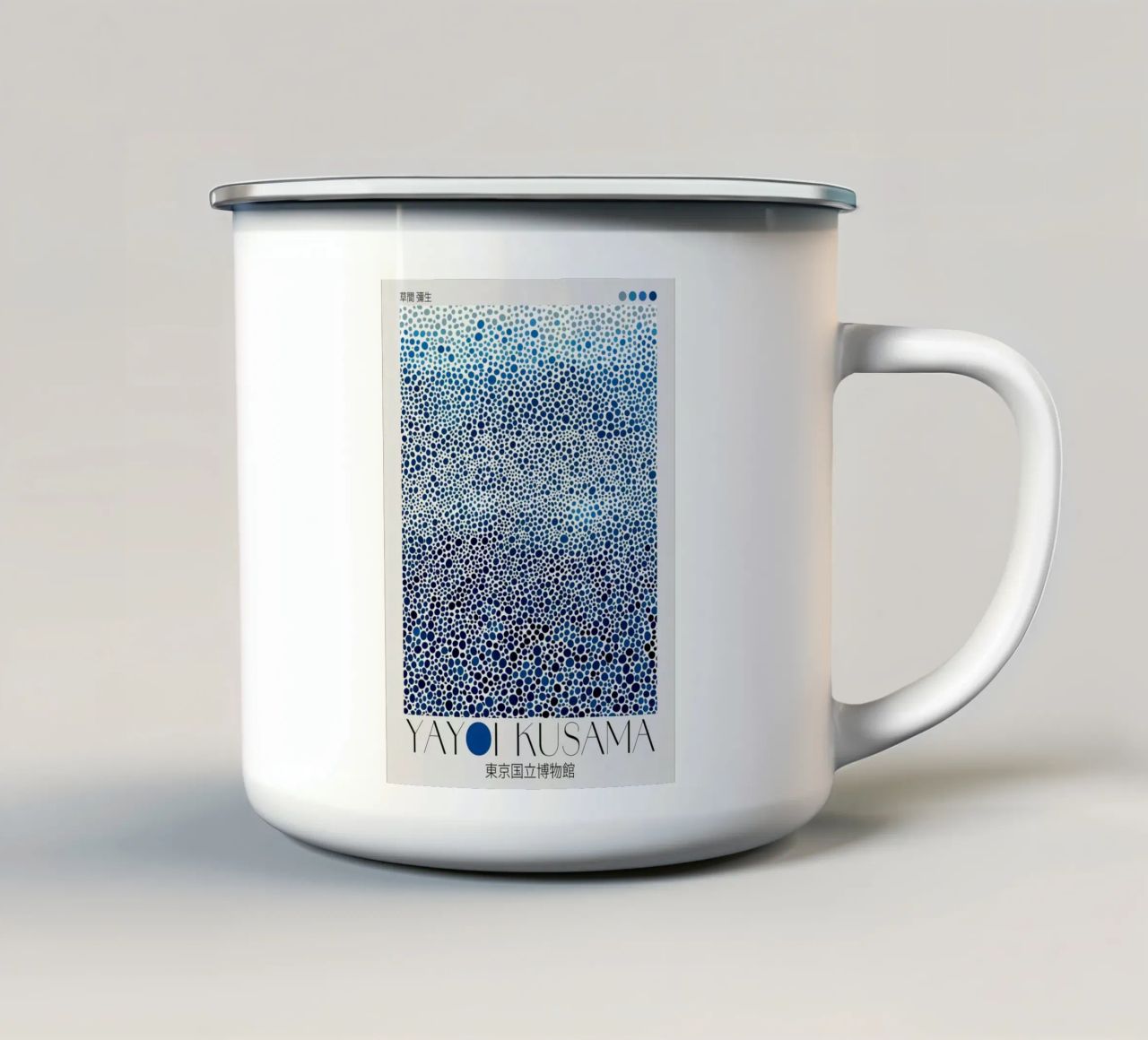 dots circles enamel mug by Luke Yaeger