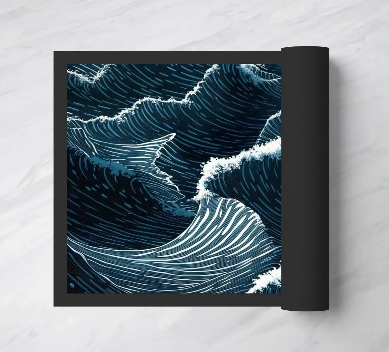 ocean waves doormat by Luke Yaeger