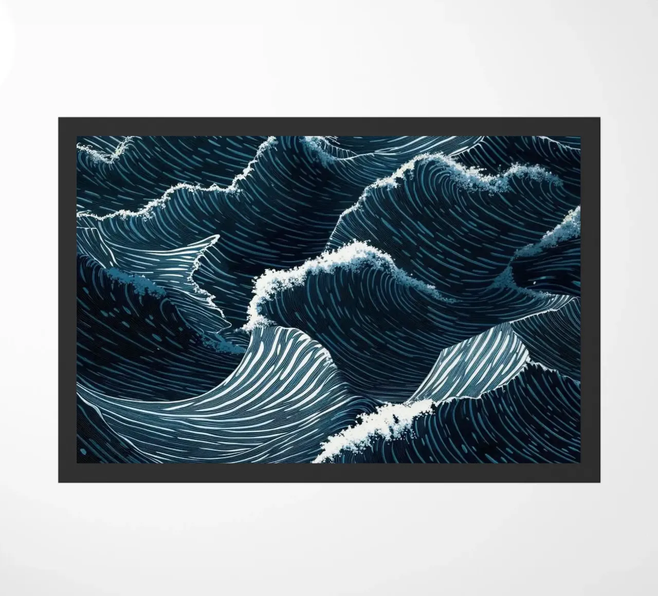 ocean waves doormat by Luke Yaeger