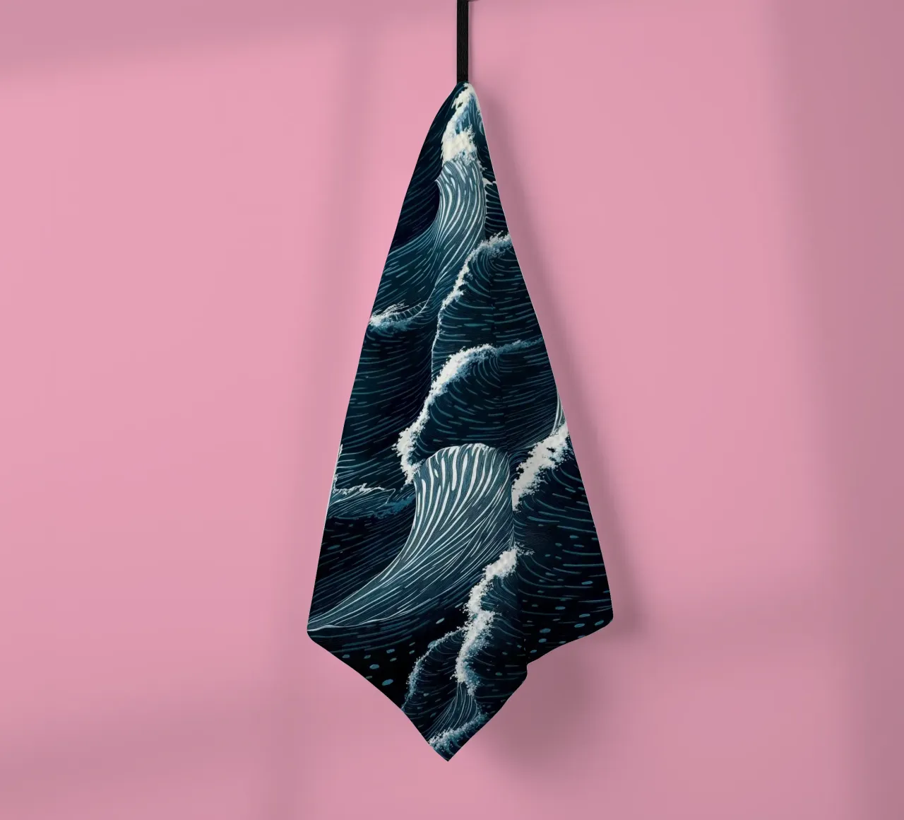 olas del mar paño de cocina de Luke Yaeger
