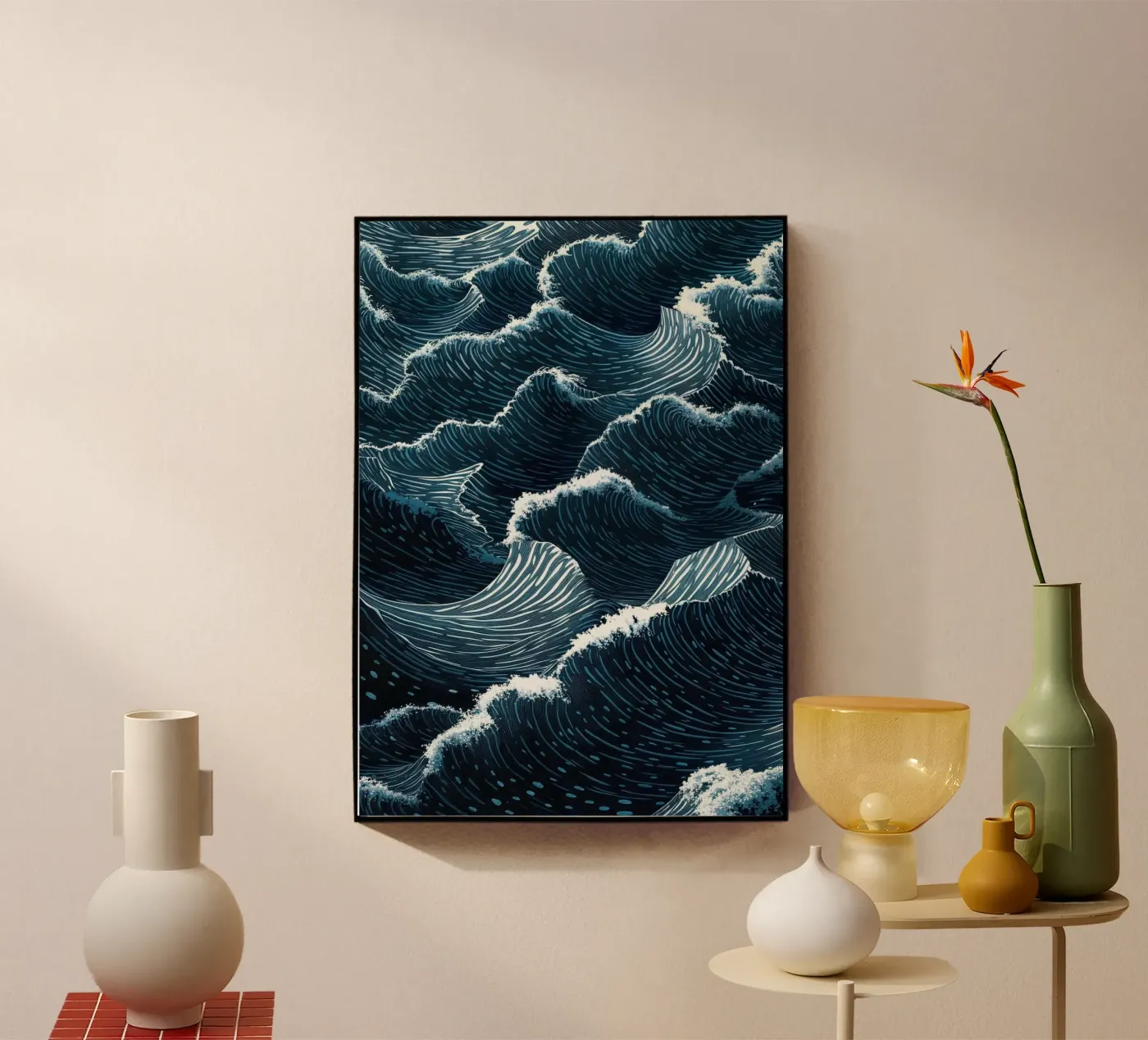 ocean waves acrylic glass by Luke Yaeger