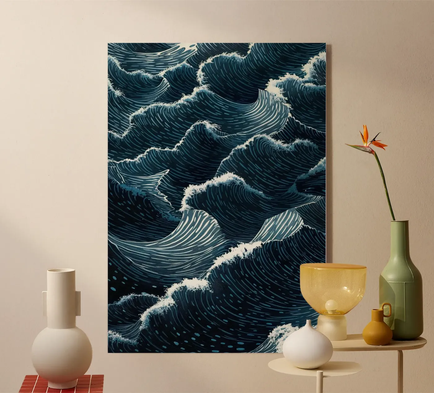 ocean waves acrylic glass by Luke Yaeger