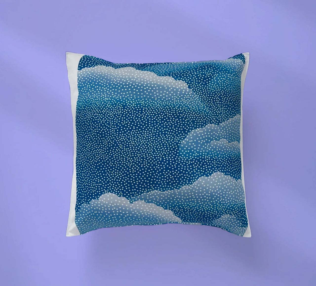 clouds dots decorative cushion by Luke Yaeger