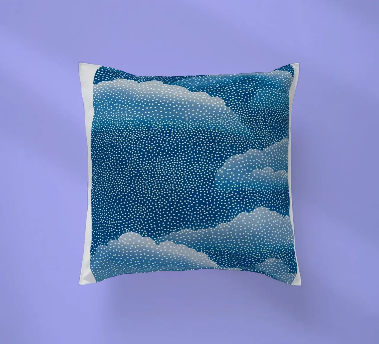 clouds dots decorative cushion by Luke Yaeger